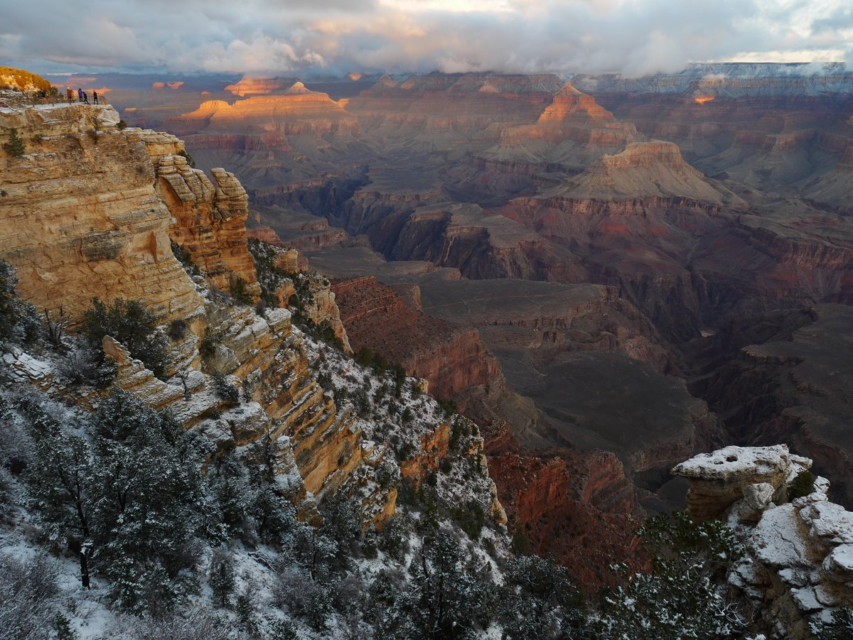 Snowy morning at the Grand Canyon, AZ, December 2014.